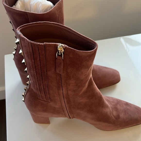 Brand new Valentino Rockstud suede heel ankle boots. - Picture 7 of 14